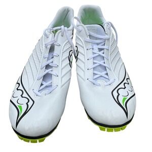 Saucony Men's Track Field‎ Shoes White Green Athletic Sneakers Size 12.5 Spikes